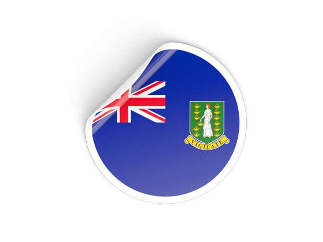 Round sticker. Download flag icon of Virgin Islands at PNG format