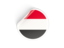 Yemen. Round sticker. Download icon.