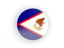 American Samoa. Round icon with white frame. Download icon.