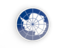 Antarctica. Round icon with white frame. Download icon.