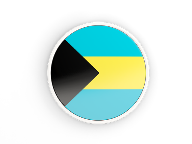 Round icon with white frame. Download flag icon of Bahamas at PNG format