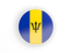 Barbados. Round icon with white frame. Download icon.