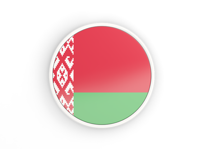 Round icon with white frame. Download flag icon of Belarus at PNG format