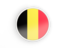 Belgium. Round icon with white frame. Download icon.