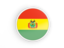 Bolivia. Round icon with white frame. Download icon.