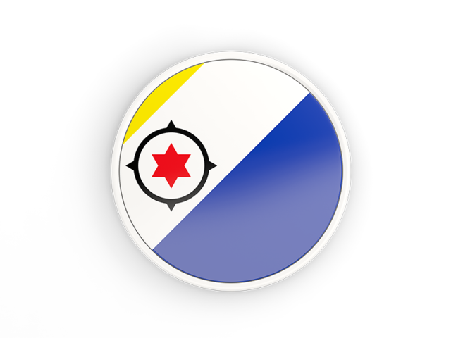 Round icon with white frame. Download flag icon of Bonaire at PNG format