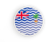 British Indian Ocean Territory. Round icon with white frame. Download icon.