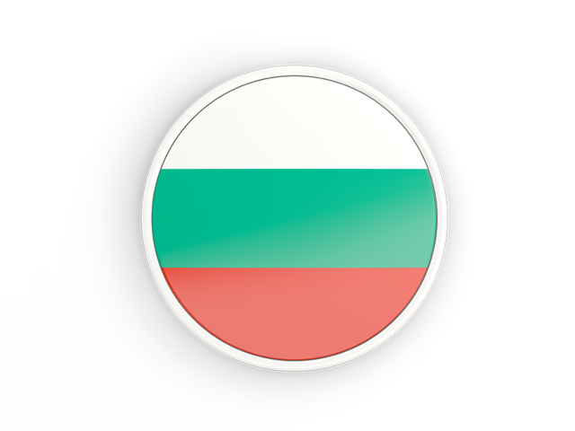 Round icon with white frame. Download flag icon of Bulgaria at PNG format