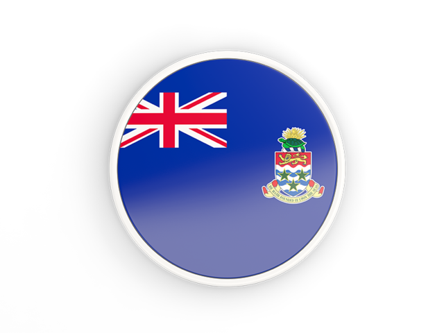 Round icon with white frame. Download flag icon of Cayman Islands at PNG format