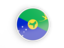 Christmas Island. Round icon with white frame. Download icon.
