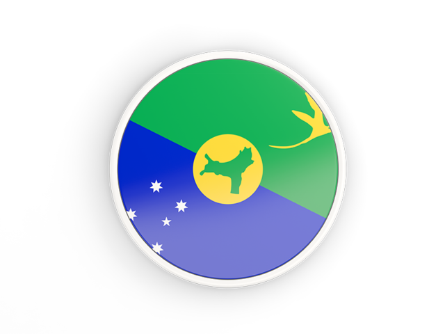 Round icon with white frame. Download flag icon of Christmas Island at PNG format