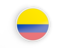 Colombia. Round icon with white frame. Download icon.