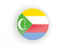 Comoros. Round icon with white frame. Download icon.