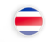 Costa Rica. Round icon with white frame. Download icon.