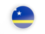 Curacao. Round icon with white frame. Download icon.