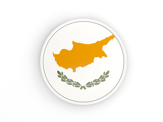 Round icon with white frame. Download flag icon of Cyprus at PNG format