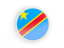 Демократическая Республика Конго. Круглая иконка с белой рамкой. Скачать иконку.