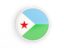 Djibouti. Round icon with white frame. Download icon.