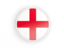 England. Round icon with white frame. Download icon.