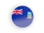 Falkland Islands. Round icon with white frame. Download icon.