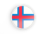 Faroe Islands. Round icon with white frame. Download icon.