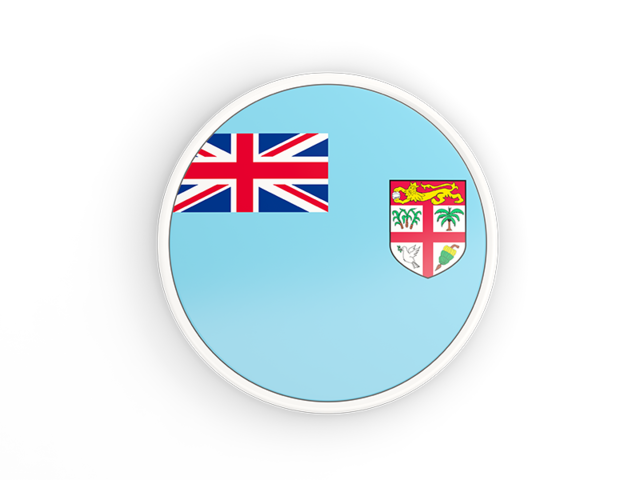 Round icon with white frame. Download flag icon of Fiji at PNG format