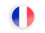 France. Round icon with white frame. Download icon.