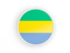 Gabon. Round icon with white frame. Download icon.