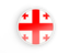 Georgia. Round icon with white frame. Download icon.