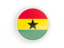 Ghana. Round icon with white frame. Download icon.