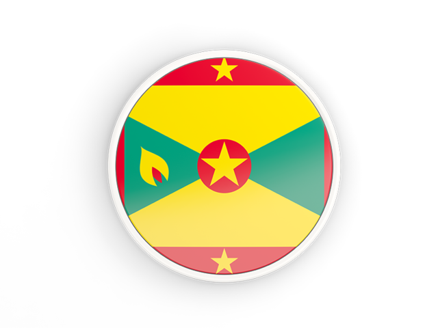 Round icon with white frame. Download flag icon of Grenada at PNG format