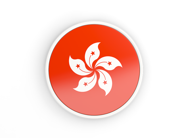Round icon with white frame. Download flag icon of Hong Kong at PNG format