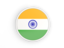 India. Round icon with white frame. Download icon.