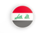 Iraq. Round icon with white frame. Download icon.