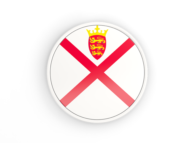 Round icon with white frame. Download flag icon of Jersey at PNG format