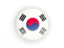 Южная Корея. Круглая иконка с белой рамкой. Скачать иконку.