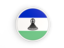 Lesotho. Round icon with white frame. Download icon.