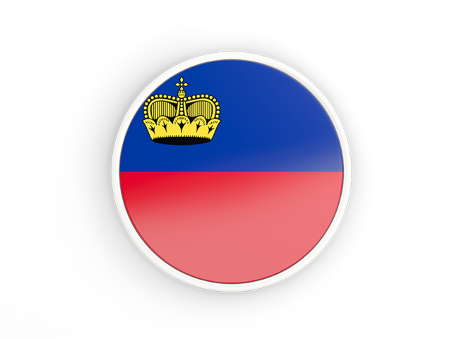 Round icon with white frame. Download flag icon of Liechtenstein at PNG format