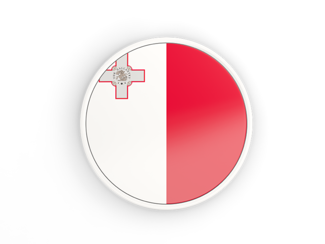 Round icon with white frame. Download flag icon of Malta at PNG format