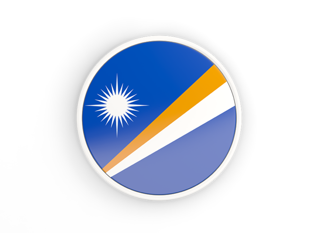 Round icon with white frame. Download flag icon of Marshall Islands at PNG format