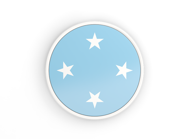 Round icon with white frame. Download flag icon of Micronesia at PNG format