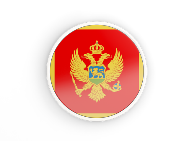 Round icon with white frame. Download flag icon of Montenegro at PNG format