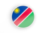 Namibia. Round icon with white frame. Download icon.