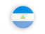 Nicaragua. Round icon with white frame. Download icon.