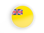 Niue. Round icon with white frame. Download icon.