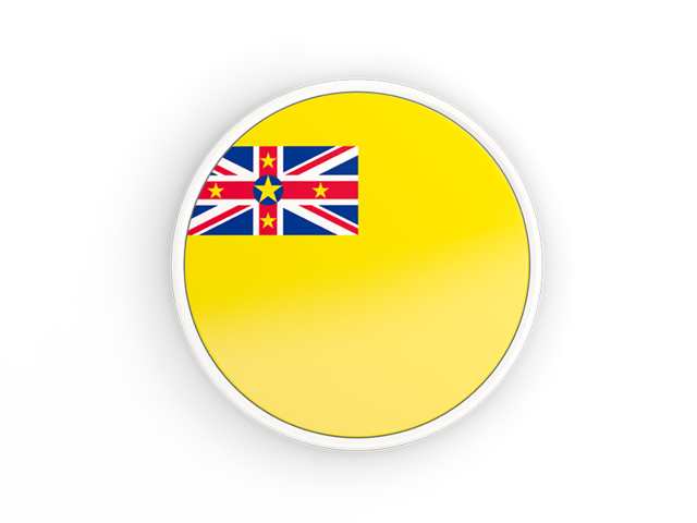 Round icon with white frame. Download flag icon of Niue at PNG format