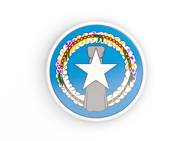 Round icon with white frame. Download flag icon of Northern Mariana Islands at PNG format