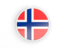 Norway. Round icon with white frame. Download icon.