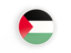 Palestinian territories. Round icon with white frame. Download icon.