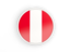 Peru. Round icon with white frame. Download icon.